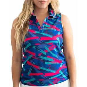 NEW YATTA GOLF sleeveless golf polo in 8-track